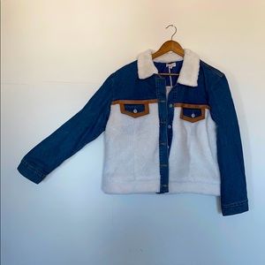 Sherpa and denim jacket